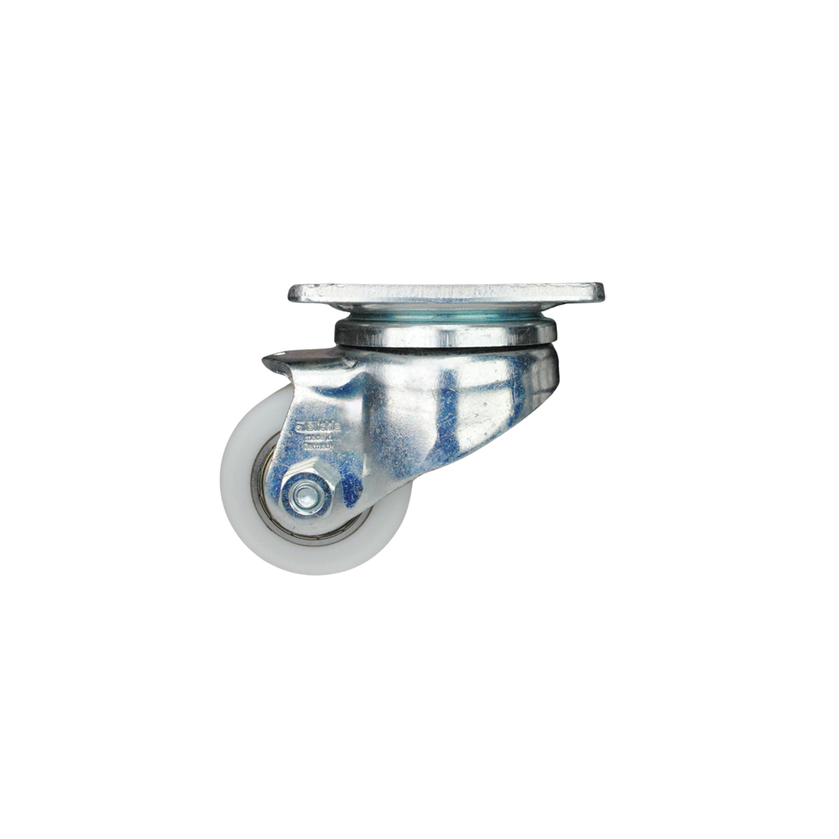 Industrial plate casters available in various size wheels, up to 1433 lbs capacity