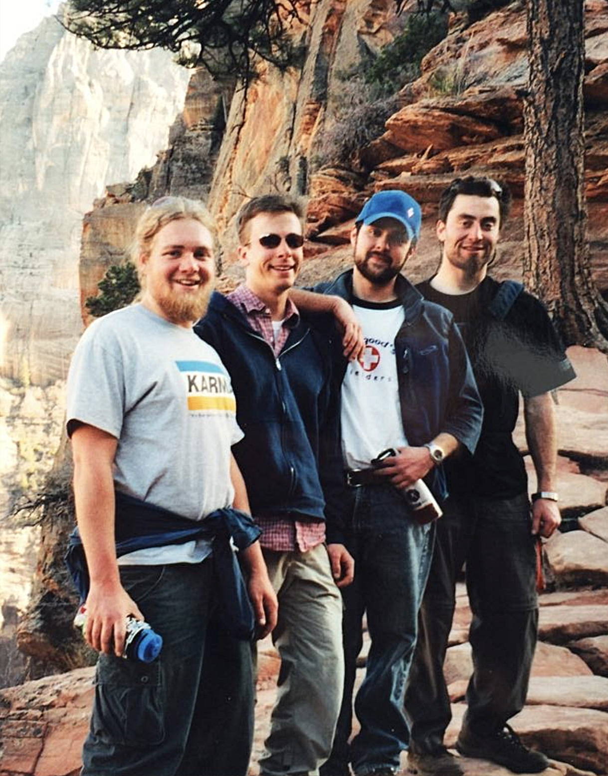 Ski Barn friends and coworkers, Zion National Park, 2002
