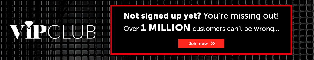 Promotional banner for VIP Club membership offer and benefits.