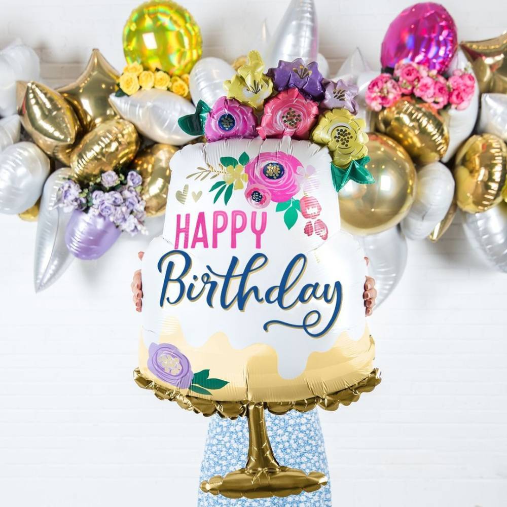 Balloon with a happy birthday messaged printed on. Shop all Happy Birthday balloons.