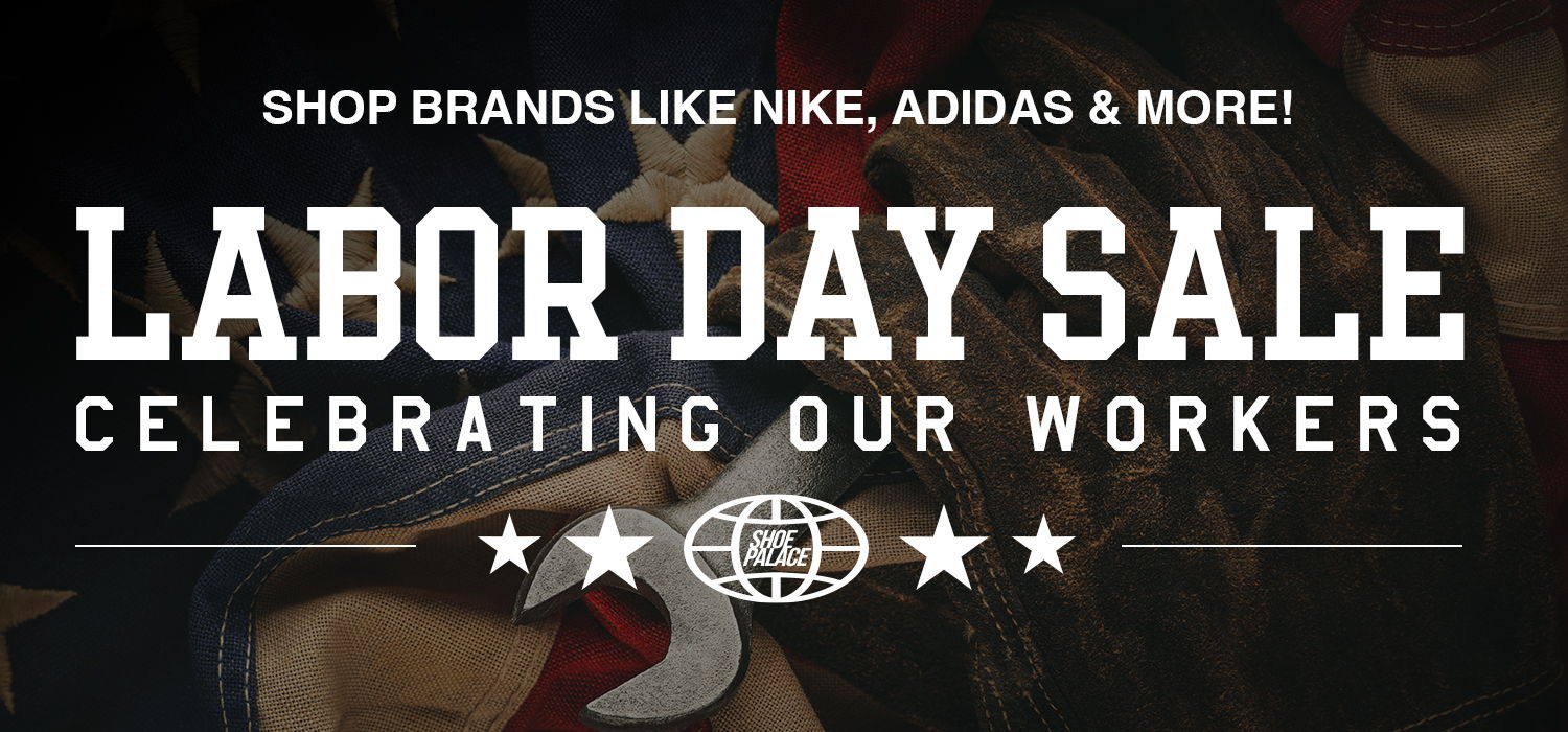 Labor Day sale banner promoting brands like Nike and Adidas.