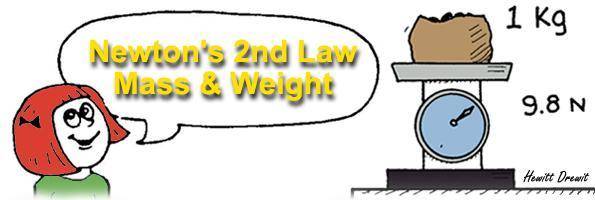 Newton's 2nd Law Mass & Weight by Hewitt Drewit