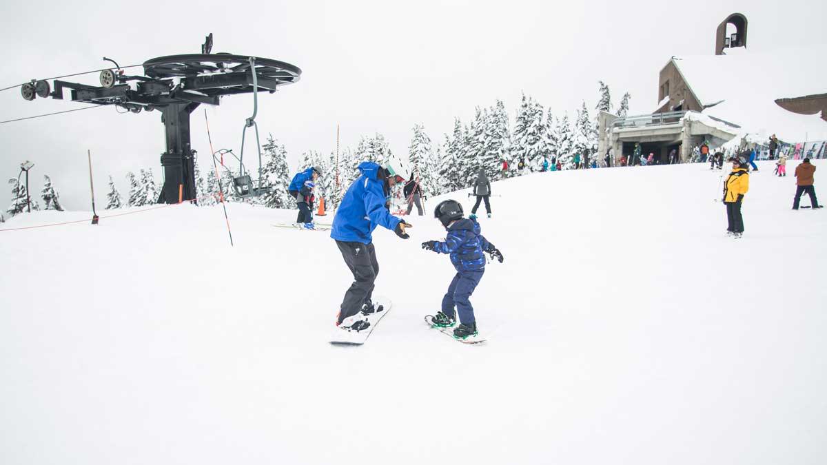Teaching your kids to snowboard
