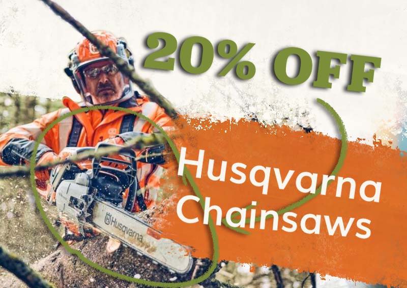 Get a Husqvarna Chainsaw for 20% OFF!