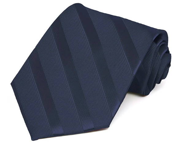 Navy blue tone on tone striped tie