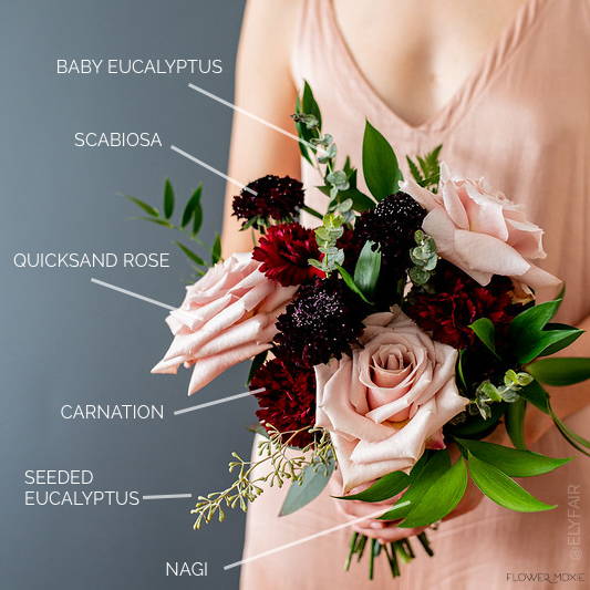 marsala bridesmaid bouquet