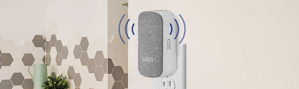 Lorex Wi-Fi Chime Box plugged into outlet