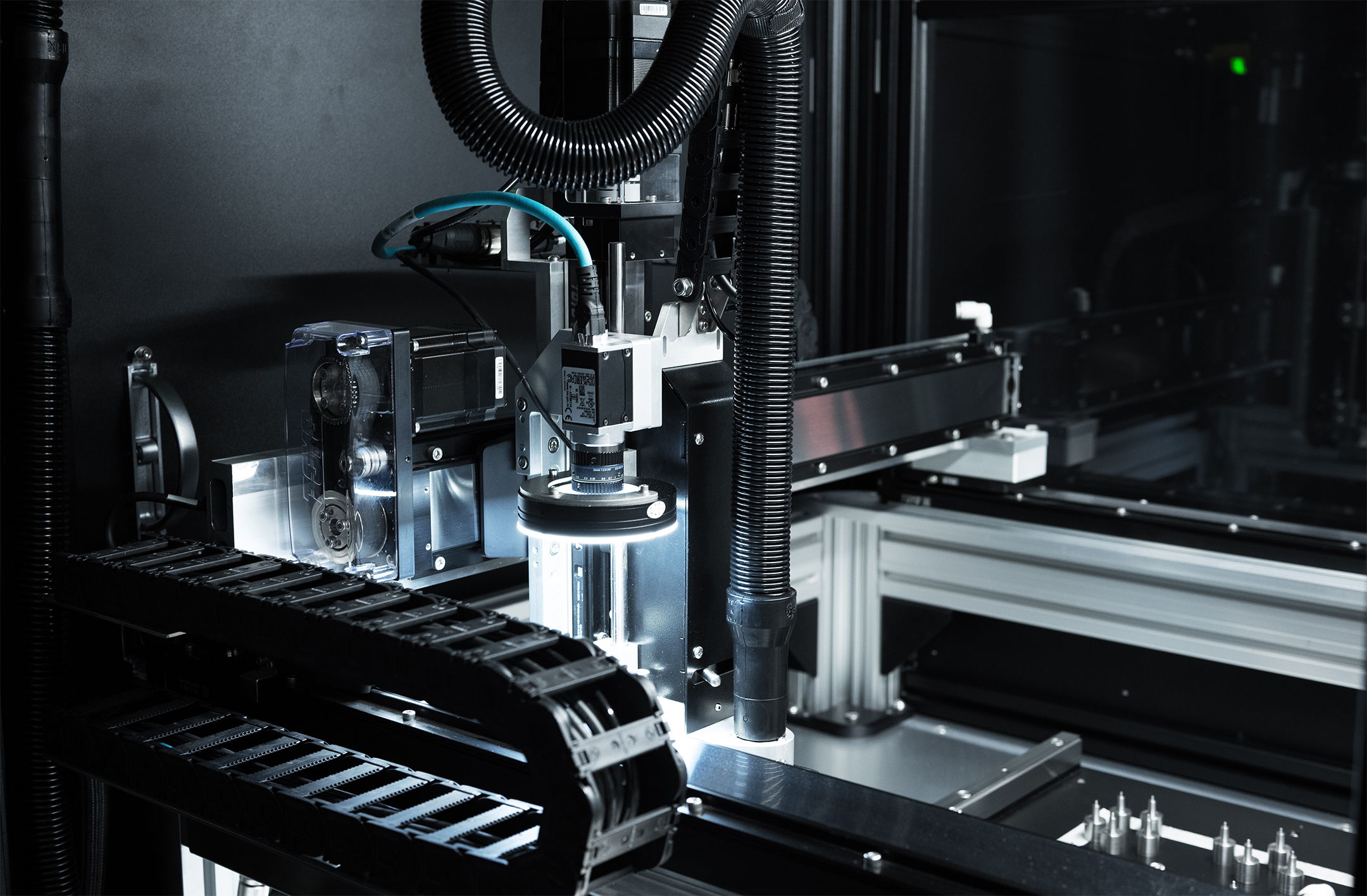 High-precision AB-R1 PCB router featuring a multi-axis gantry system for PCB separation.