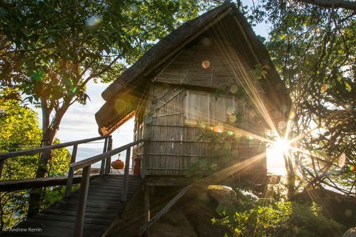 Mumbo Island Chalet in golden light