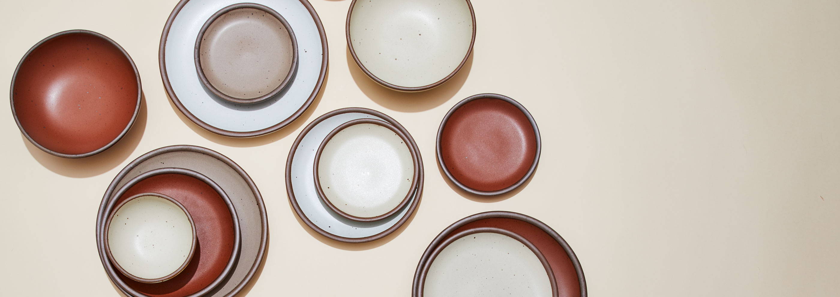 East Fork plates and bowls in core colors