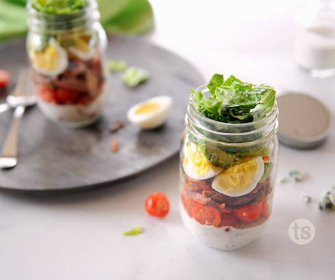 steak cobb salad jars