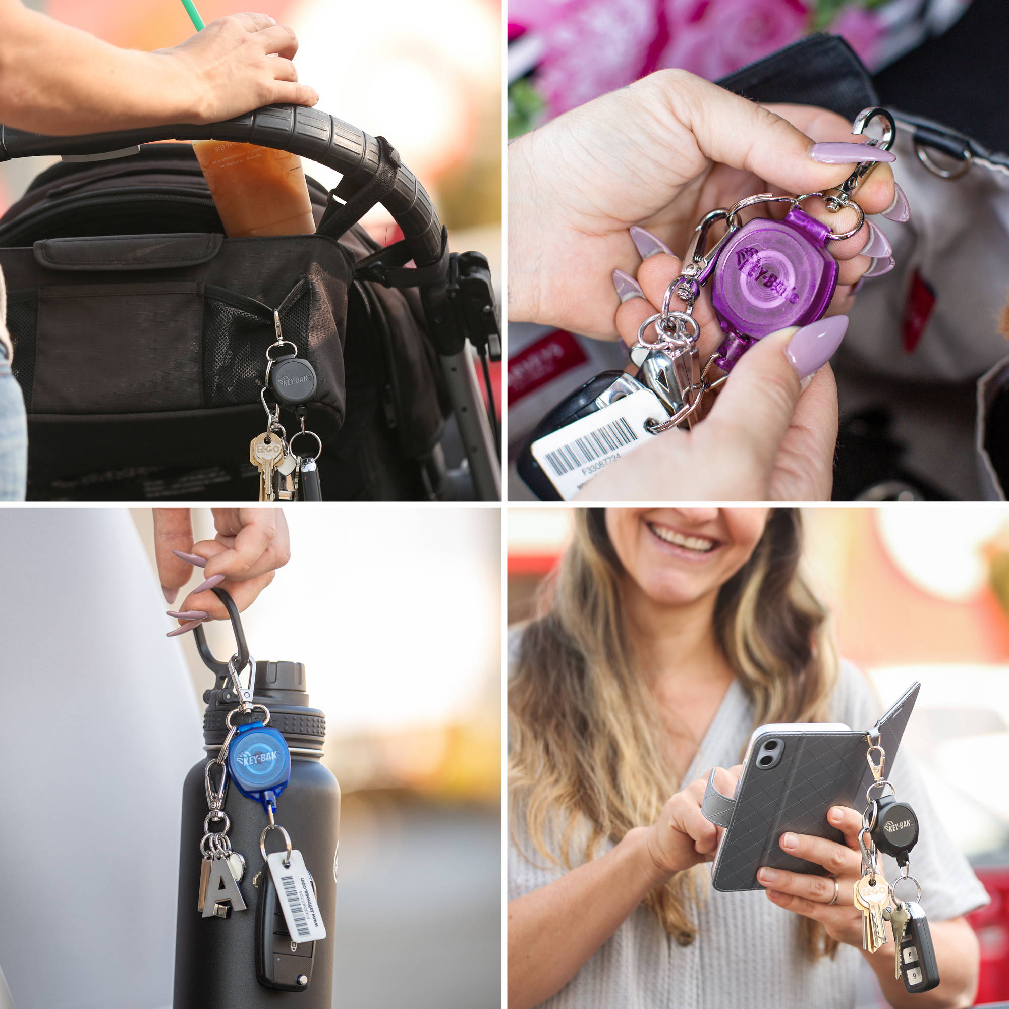 MID6-Duo Heavy Duty Badge Reel and Keychain Holds 10 Keys – KEY-BAK