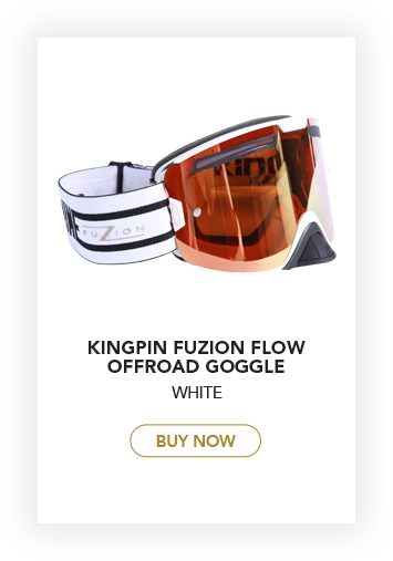Kingpin Fuzion Flow Offroad Goggle in White