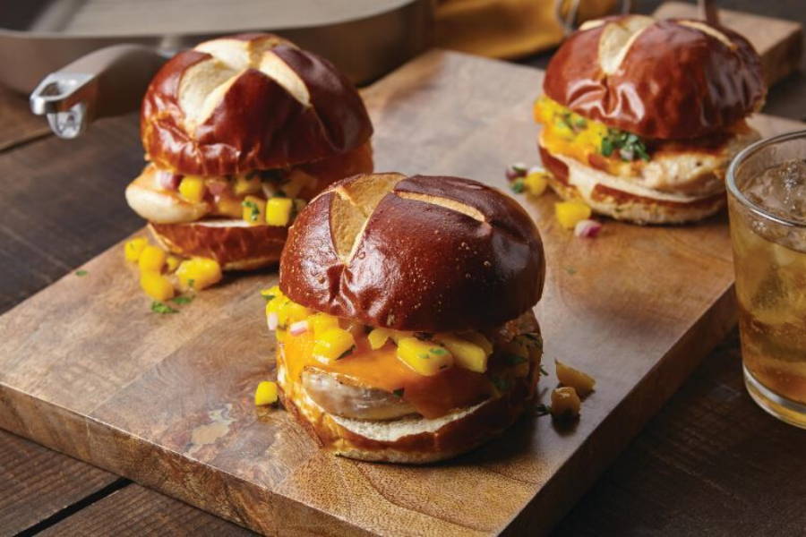Grilled Chicken Sandwich with Mango Salsa