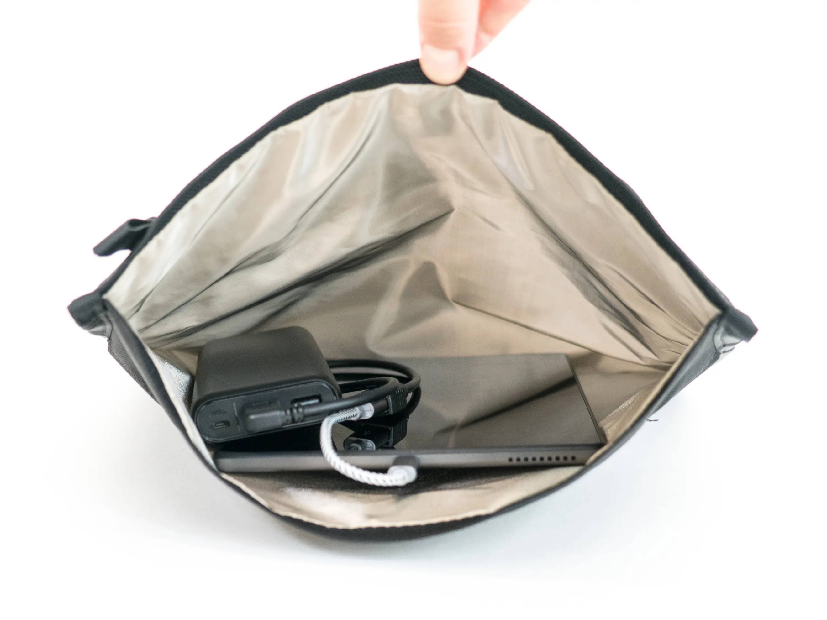 Tablet size faraday bag with neolok magnetic closure
