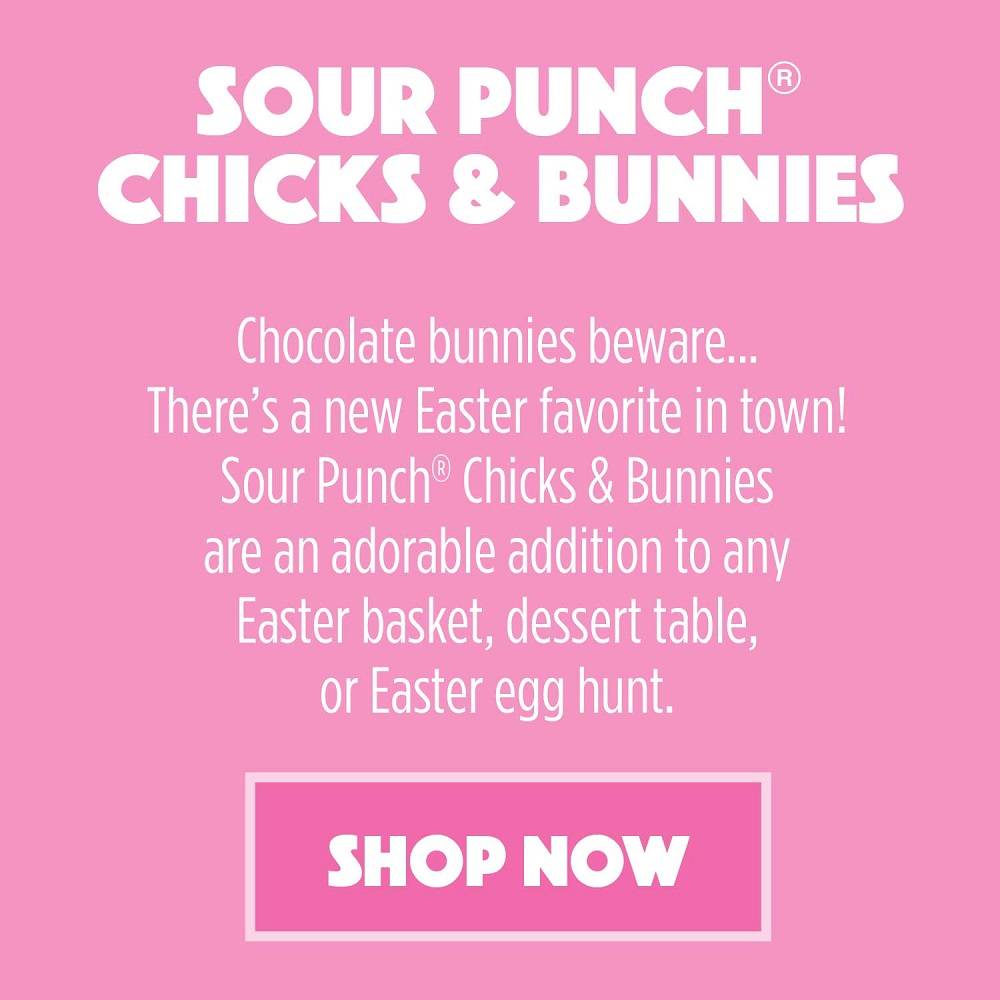 Chocolate bunnies beware, there's a new Easter favorite! SHOP Sour Punch Chicks & Bunnies