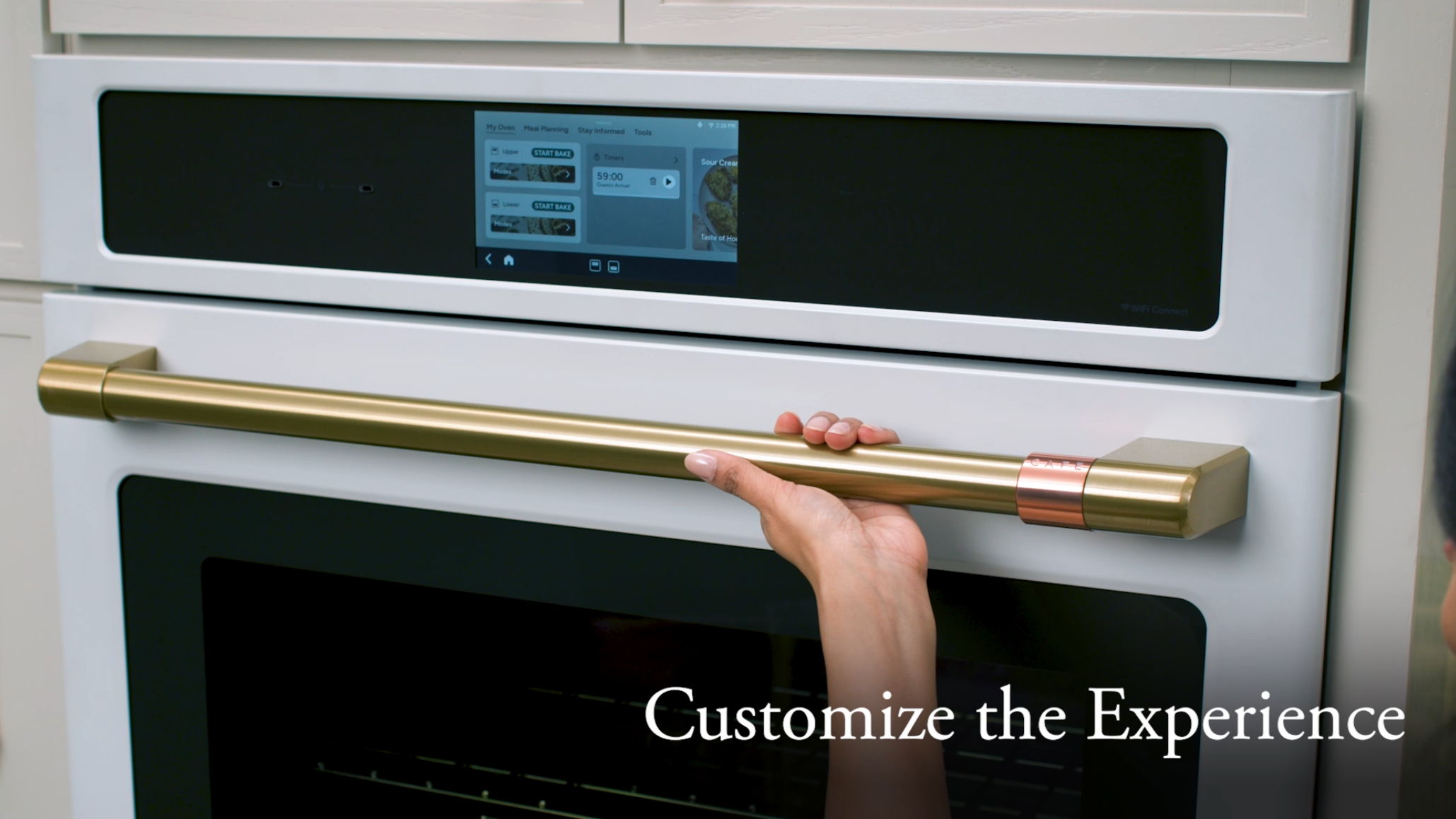 Cafe wall oven customizable handles