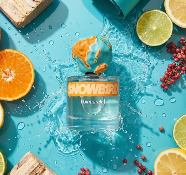 Snowbird fragrance with citrus and water
