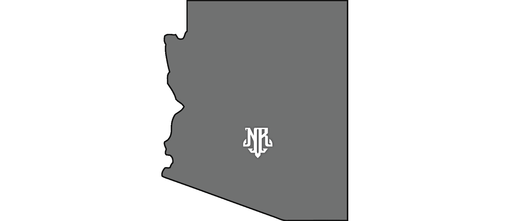 The State of Arizona with NightRider Jewelry logo