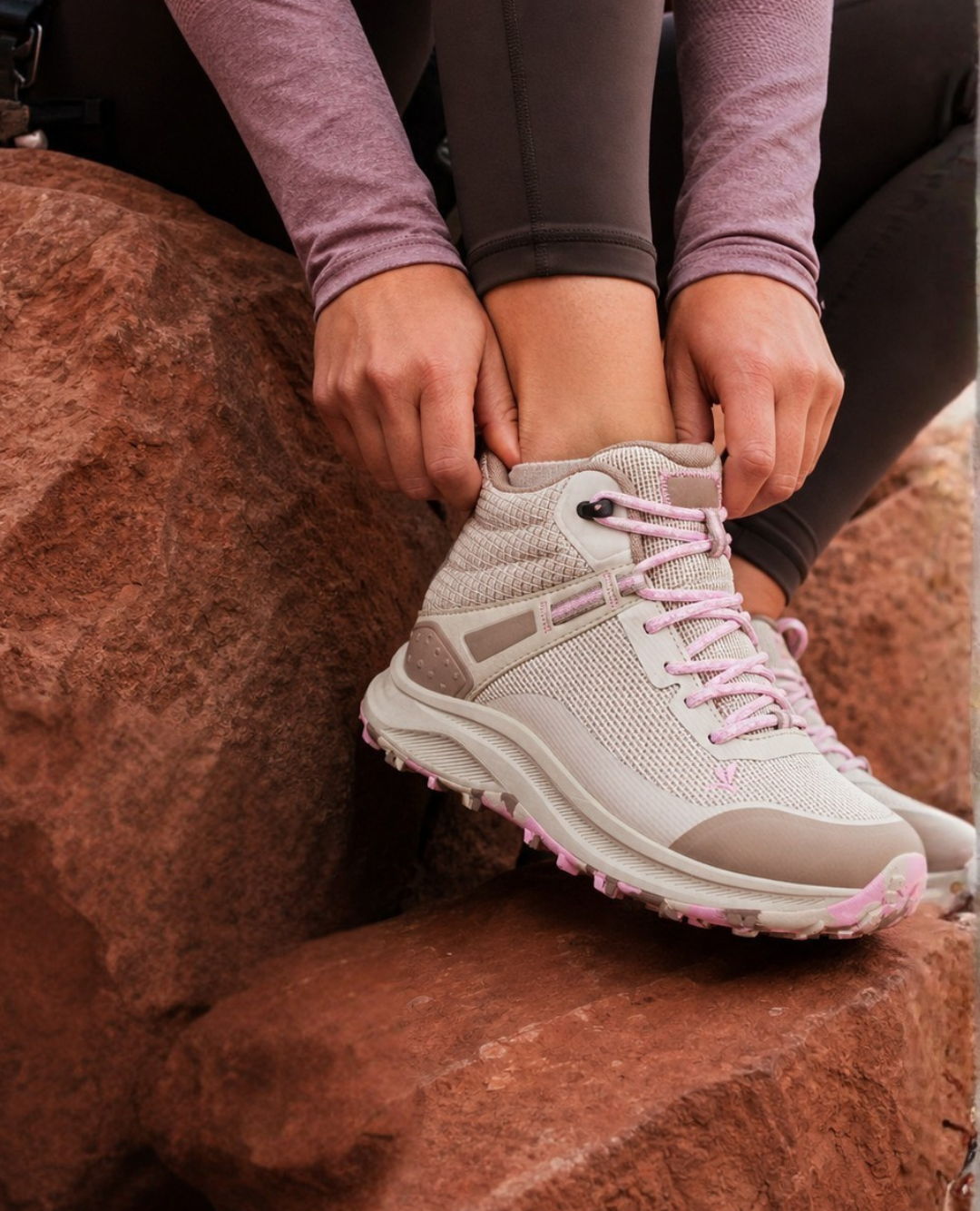 woman in hiking boots
