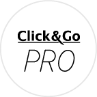 Click &Go Pro Mount white logo