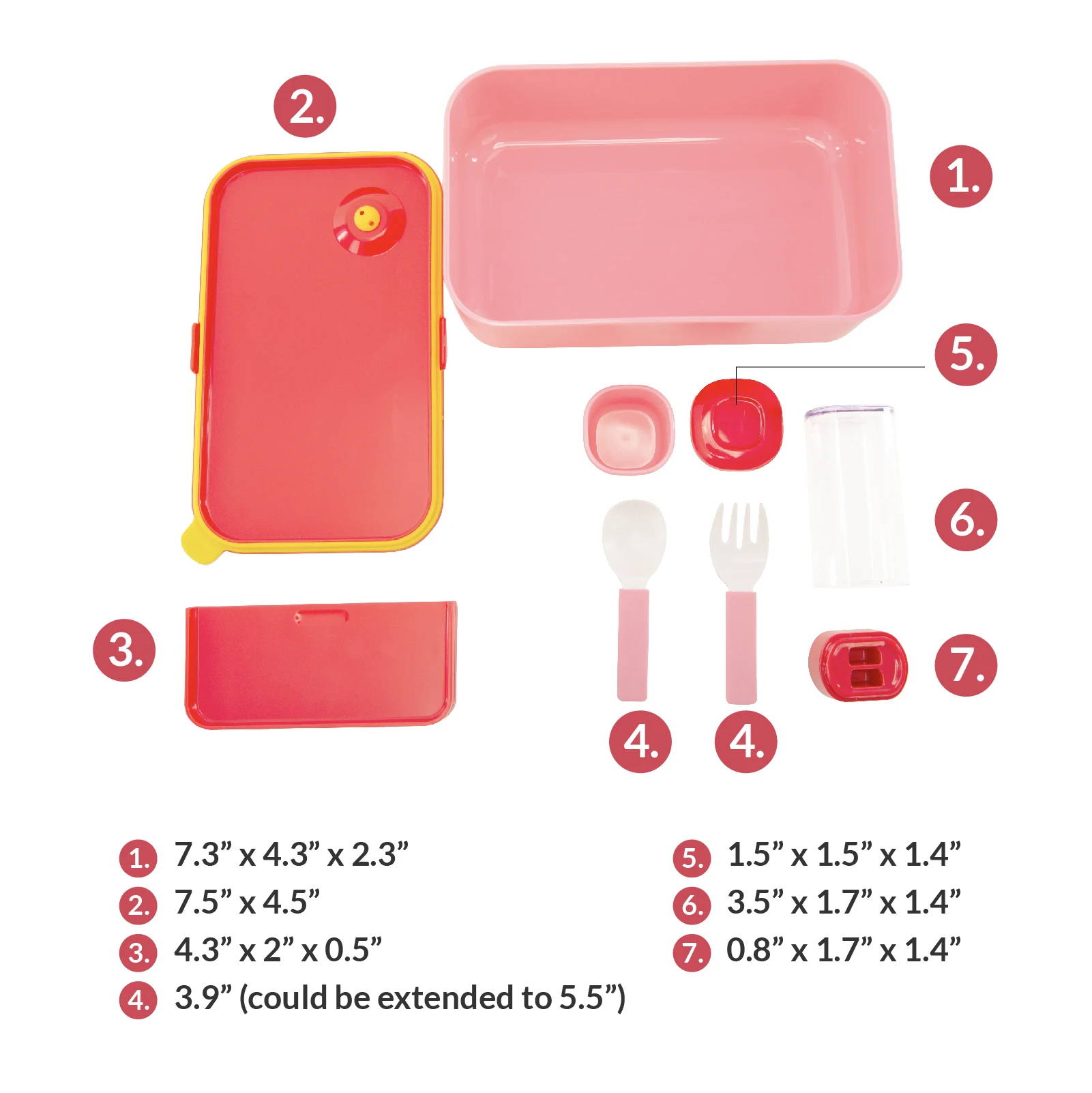 Blue Ele Lunch Box Bento Boxes Kids Childrens With Spoon,Fork