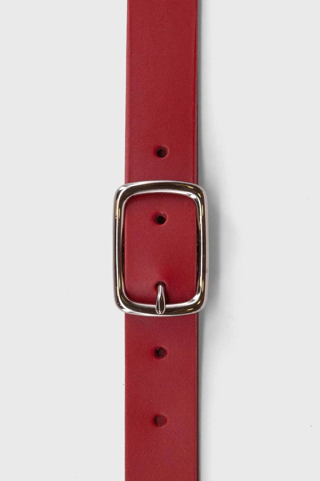 Leather Belt Red Full Grain Vegetable Tanned Leather