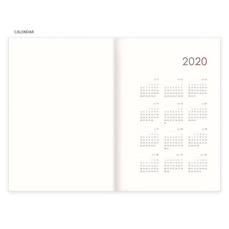 Calendar - Eedendesign 2020 Hello month A5 dated monthly planner