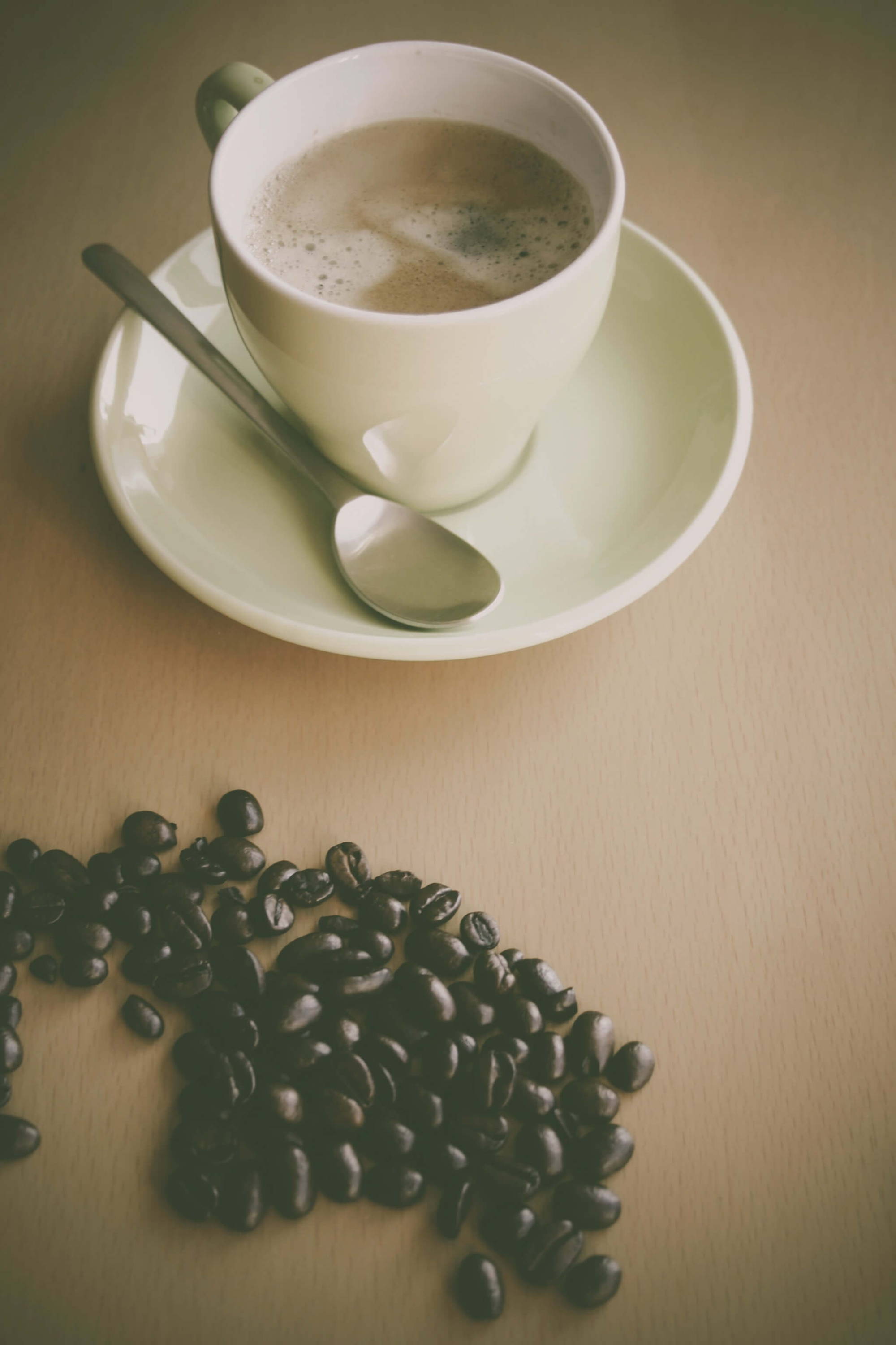 Coffee with coffee beans