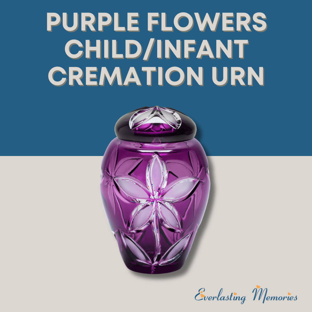 Purple Flowers Keepsake Urn