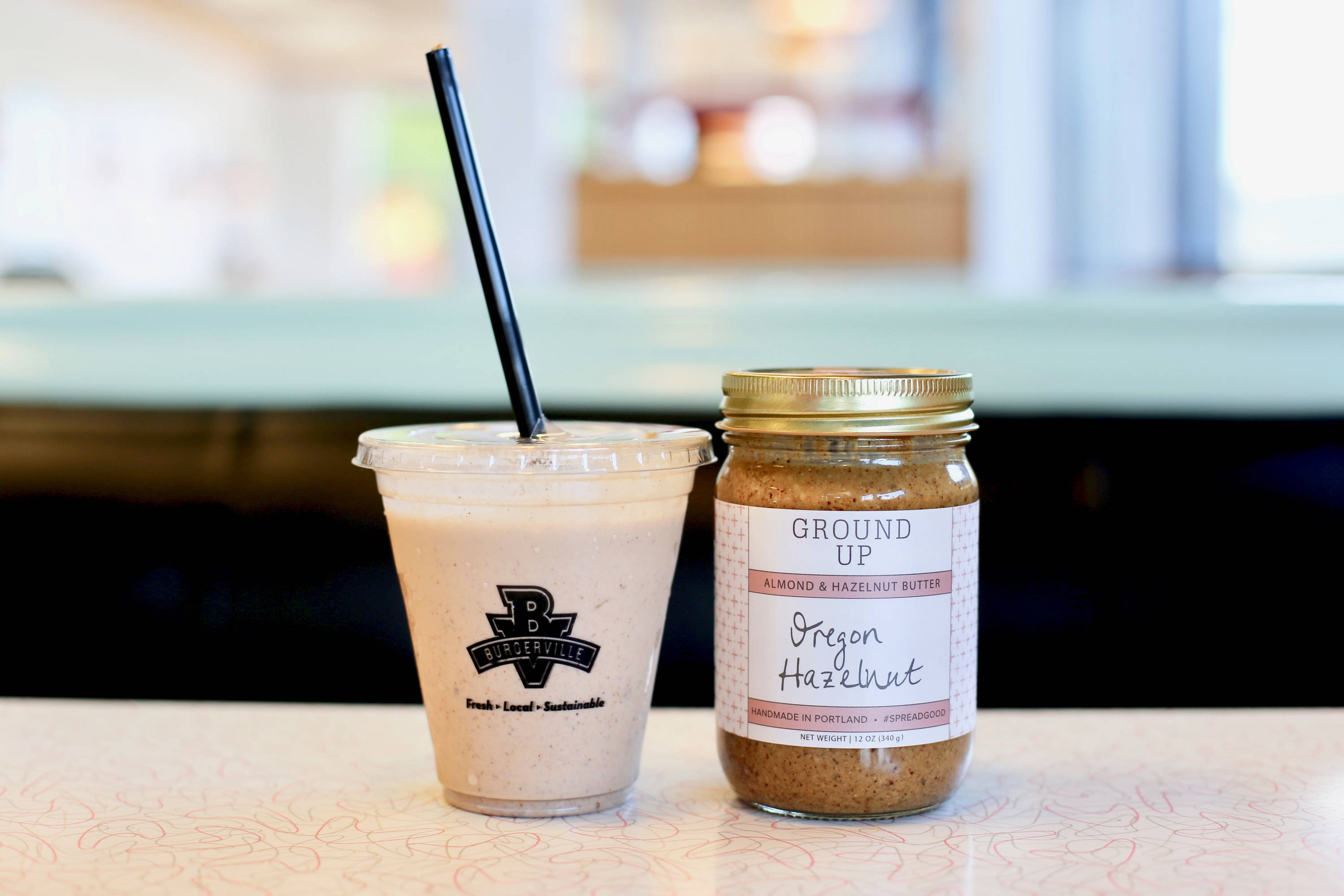 Burgerville Hazelnut Butter Milkshake