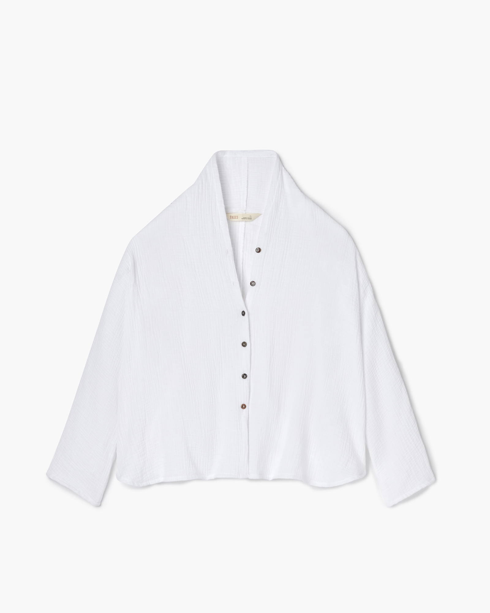 gauze button up blouse - product page