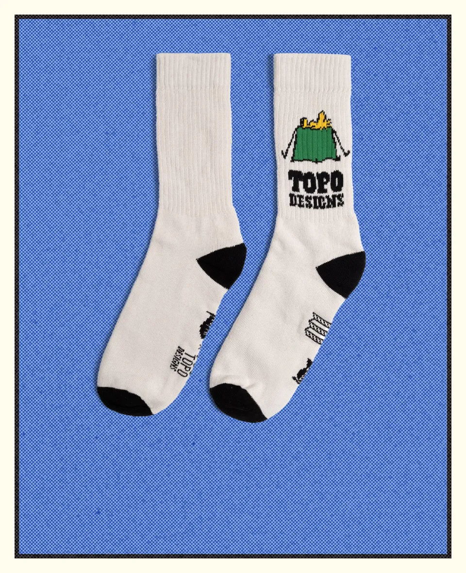 White socks with black accents featuring 