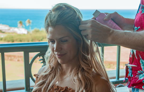 Rosy Hodge gets Beachwaved at the Beachwaver Maui Pro Women's Surf Championships