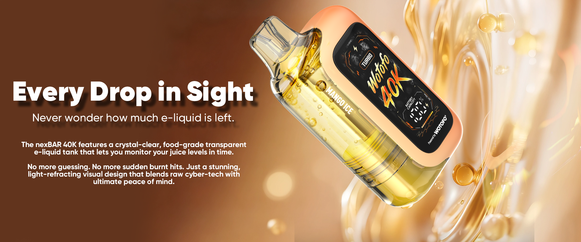 nexbar 40k transparent e-liquid tank 