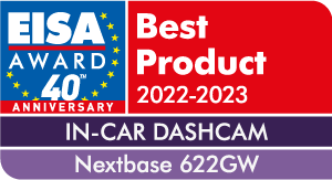 EISA Award Best Product 2022-2023 for Nextbase 622GW In-Car Dashcam.