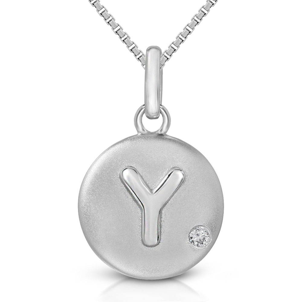Pure at Birth letter Y pendant with greek box necklace