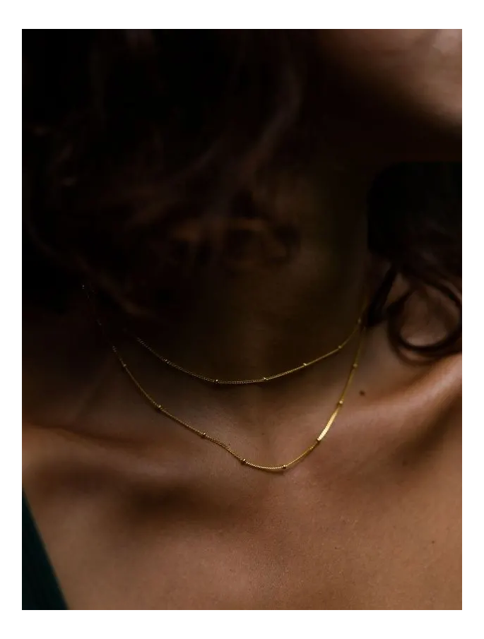 Double Stockholm Chains Layering - Gold