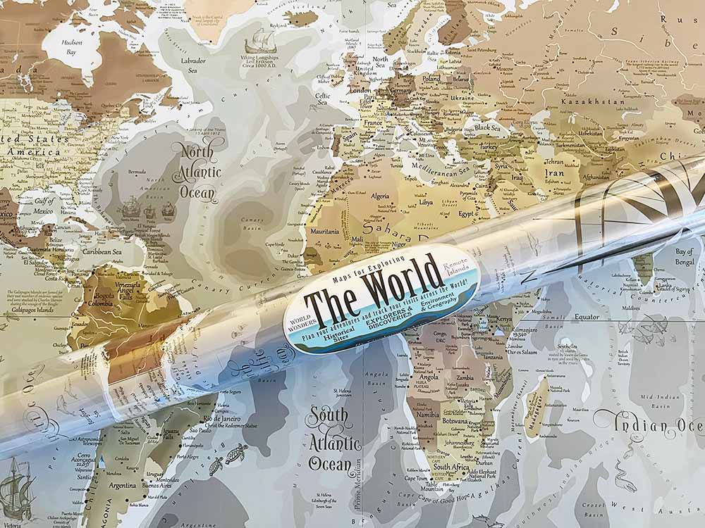 world map poster custom