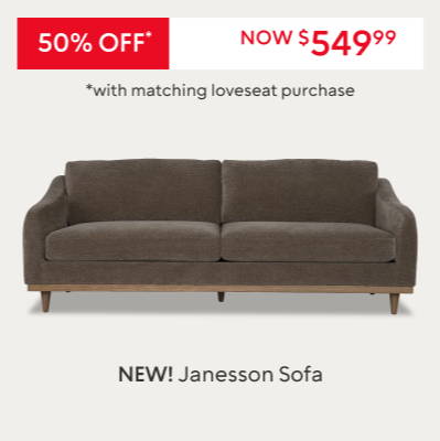 50% off NEW! Jannesson Sofa was $1099.99 now $549.99 when you buy the matching loveseat