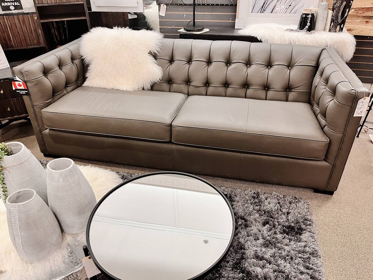 Leather sofa in Calgary