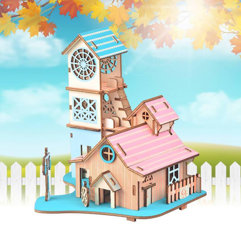 Fun & Creative Jigsaw Puzzle Allessimo Artisolve for Ages 14+ 3D Wooden Puzzle Belle Mansion Assembly Puzzle Kit for Boys Girls Kids Adults Family 