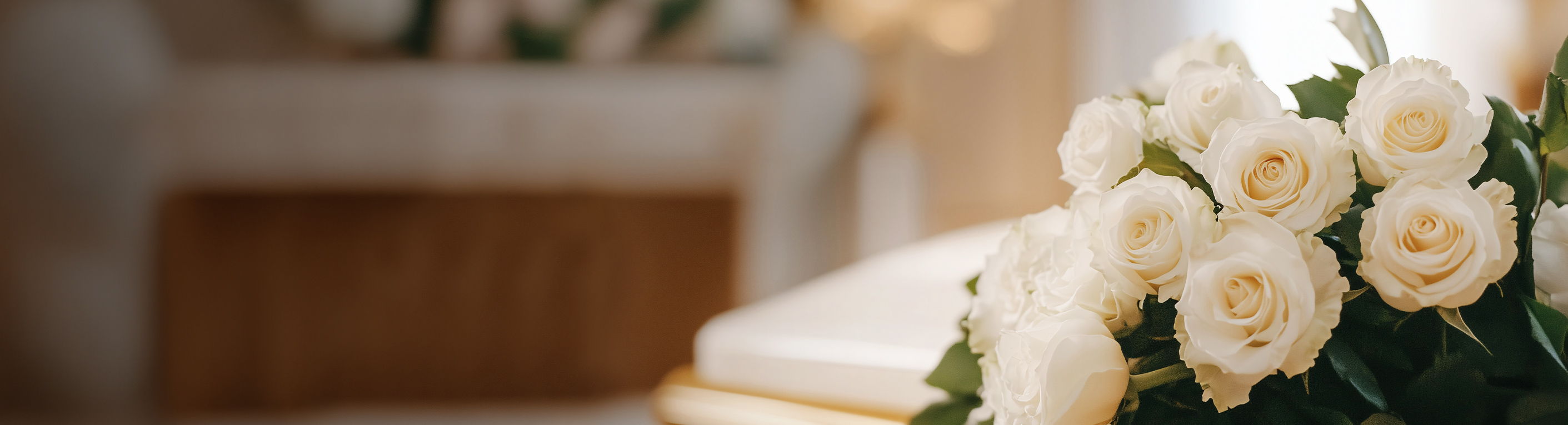 flowers on a casket