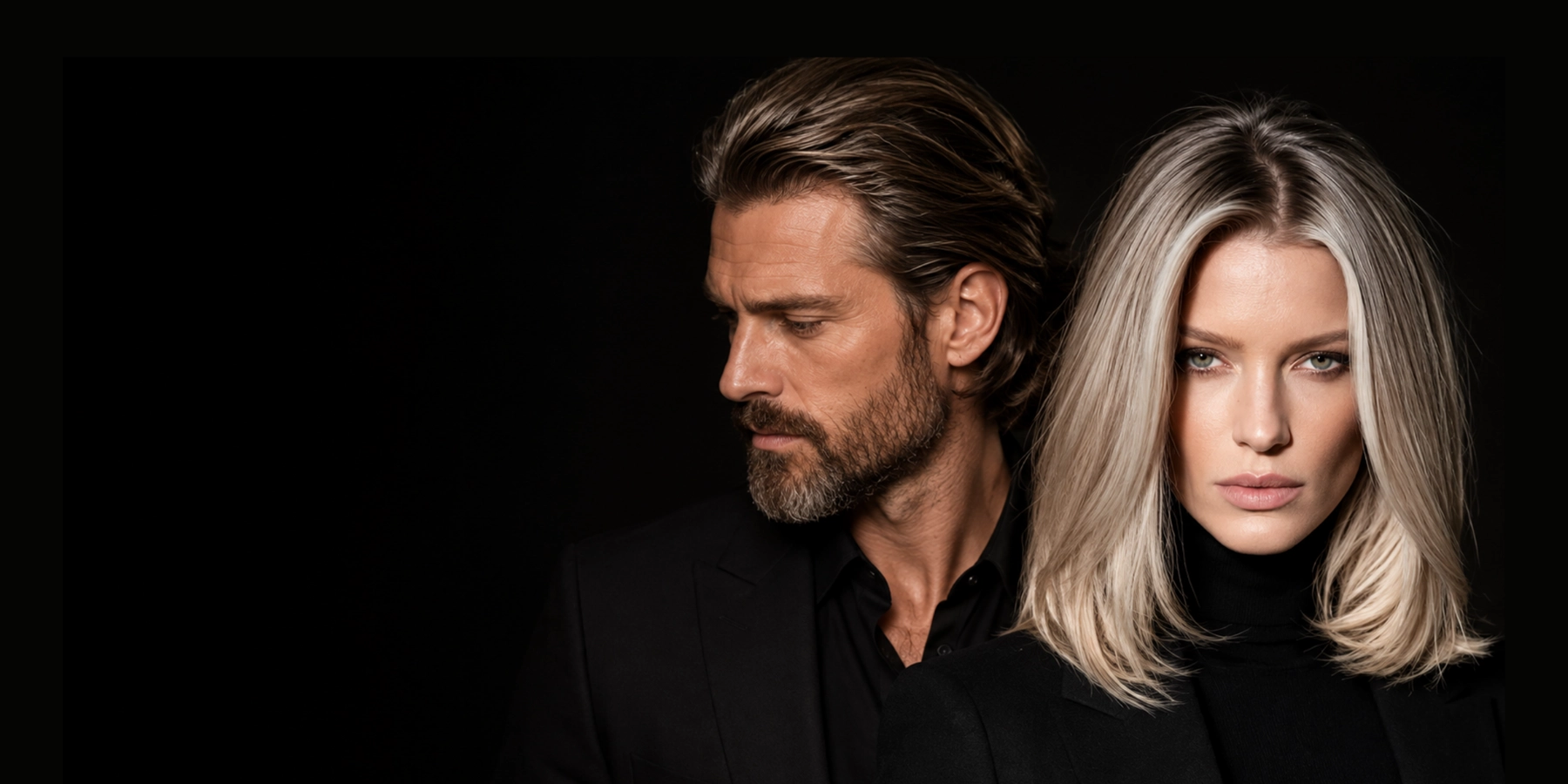 Man and Woman With Thick hair showing Alma ted treatment at skin deep