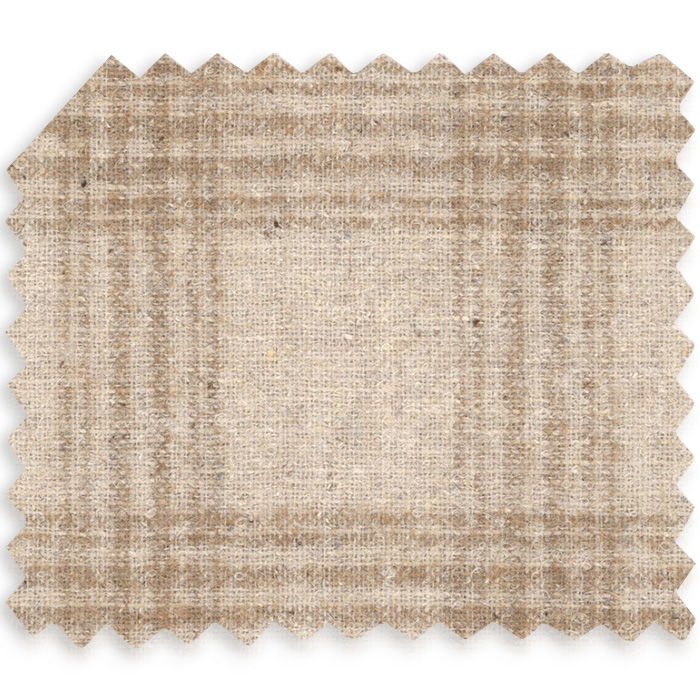 Color : Beige plaid fabric