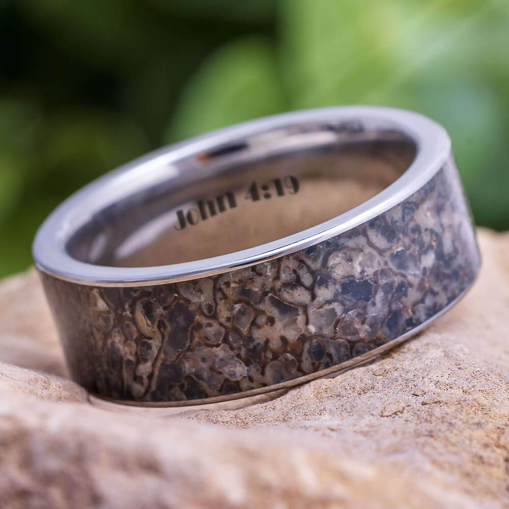 Wedding Band with Bible Engraving
