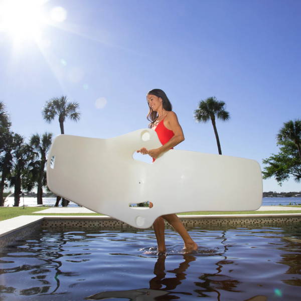 Shayz In-Pool Lounger from Boxhill is lightweight enough for a single person to carry.