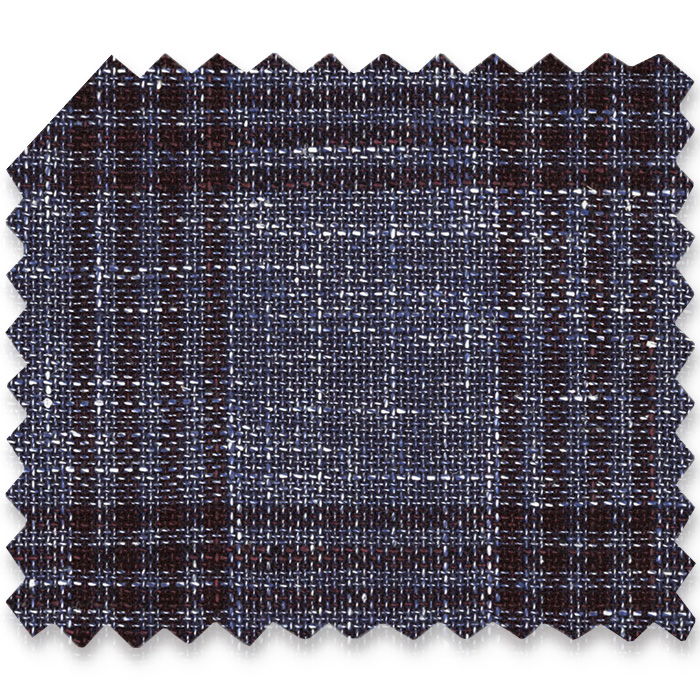 Color : Blue plaid fabric 