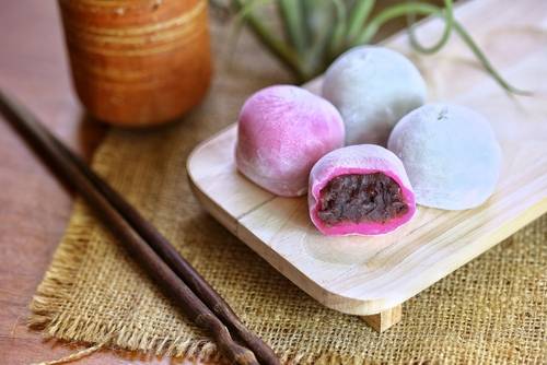 red bean mochi