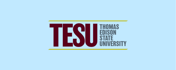 Logo of Thomas Edison State University (TESU).